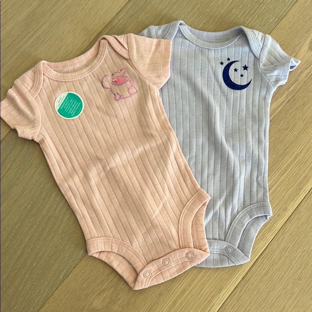 Baby Bodysuit Set - Pink & Purple